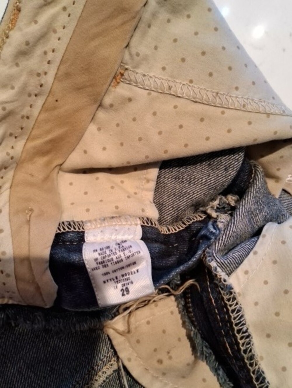 Guess Dark Blue Distressed Denim Mini Skirt - Picture 4 of 4